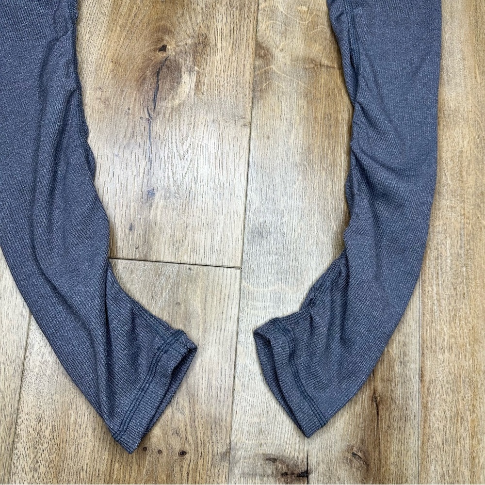 Alo Yoga Goddess Ribbed Ruched Leggings Gray & Black - Picture 7 of 14